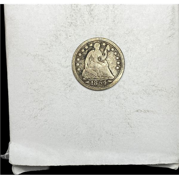 1854 Silver Half Dime NICELY CIRCULATED