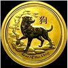Image 2 : 2018-P Gold 1/4 oz Australian Lunar Dog $25 SUPERB GEM BU