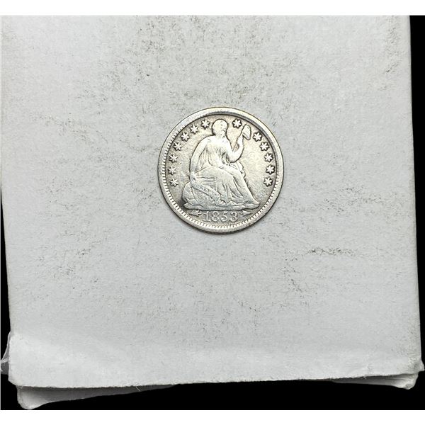 1853 Silver Half Dime (No Arrows) LIGHTLY CIRCULATED