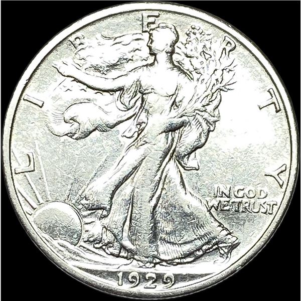 1929-S Silver Walking Liberty Half Dollar LIGHTLY CIRCULATED