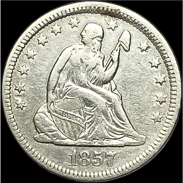 1857 Seated Liberty Quarter LIGHTLY CIRCULATED