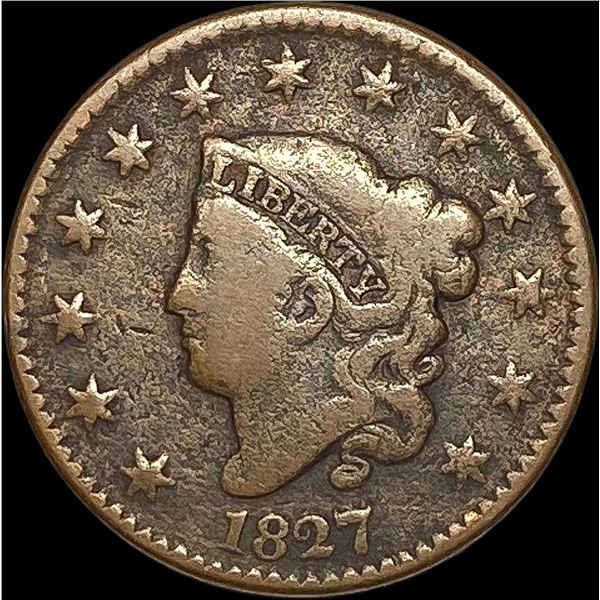 1827 Coronet Head Large Cent NICELY CIRCULATED