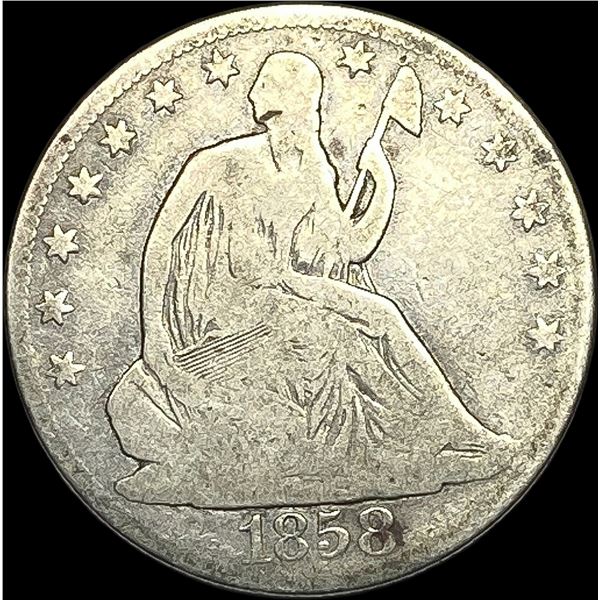 1858-O Silver Half Dollar NICELY CIRCULATED