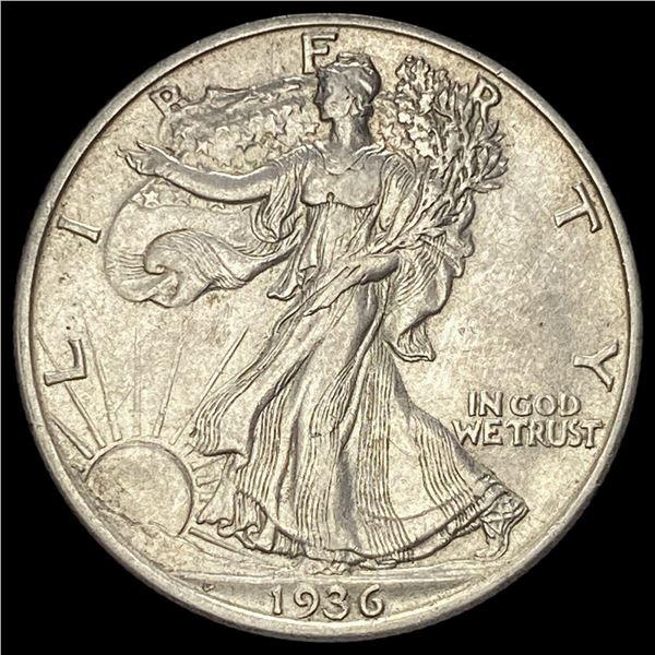 1936-D Silver Half Dollar Walking Liberty CLOSELY UNCIRCULATED