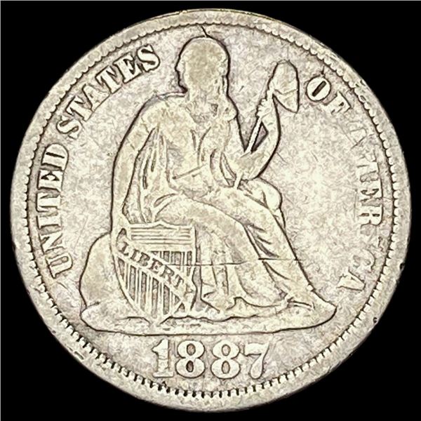 1887 Seated Liberty Dime NICELY CIRCULATED