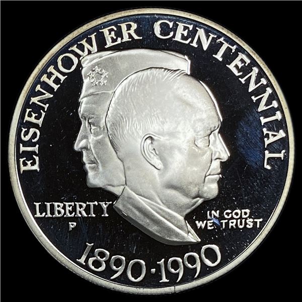 1990-P Eisenhower Centennial Silver Dollar GEM PROOF
