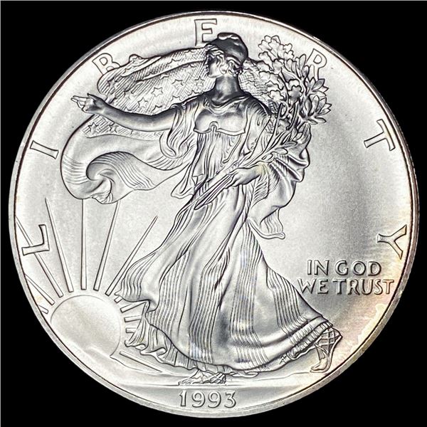 1993 1 oz Silver American Eagle $1 SUPERB GEM BU