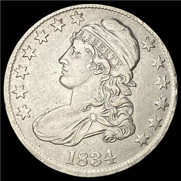 1834 Capped Bust Half Dollar NEARLY UNCIRCULATED