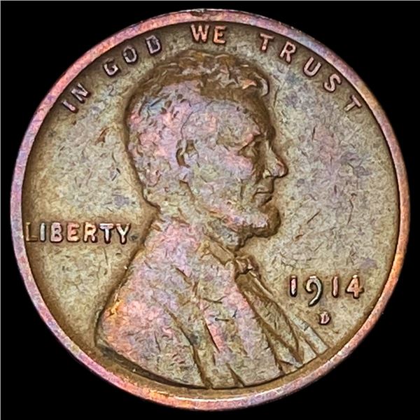 1914-D Lincoln Wheat Cent LIGHTLY CIRCULATED