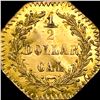 Image 2 : 1873 California Gold 1/2 Dollar Token HIGH GRADE
