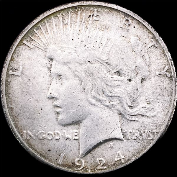 1924 Peace Silver Dollar NEARLY UNCIRCULATED