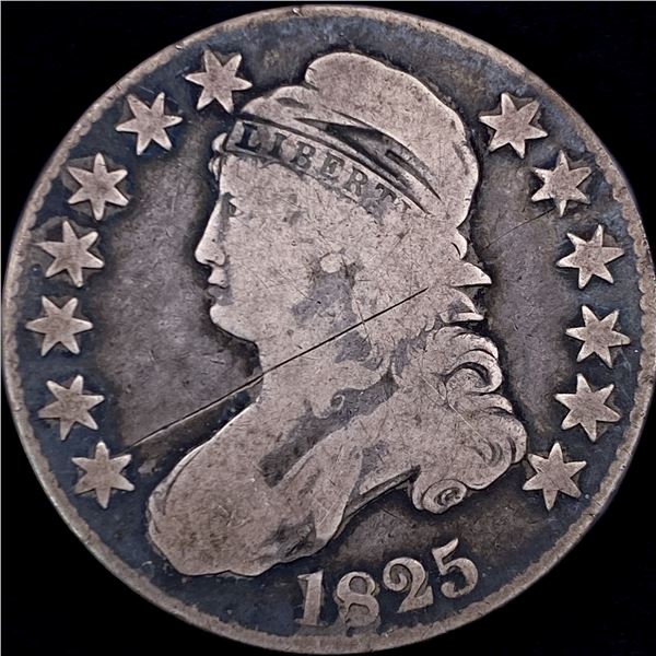 1825 Capped Bust Half Dollar NICELY CIRCULATED