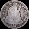 Image 1 : 1876-CC Silver Seated Liberty Dime NICELY CIRCULATED