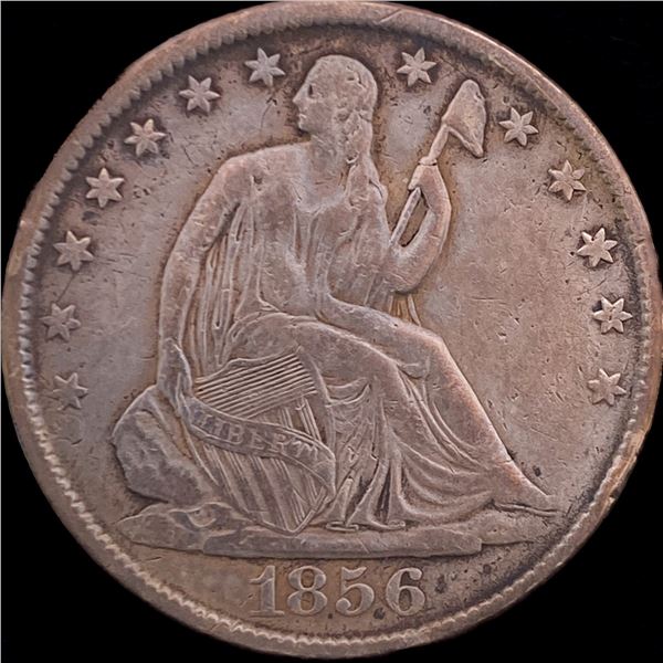 1856-O Silver Half Dollar (Seated Liberty) LIGHTLY CIRCULATED