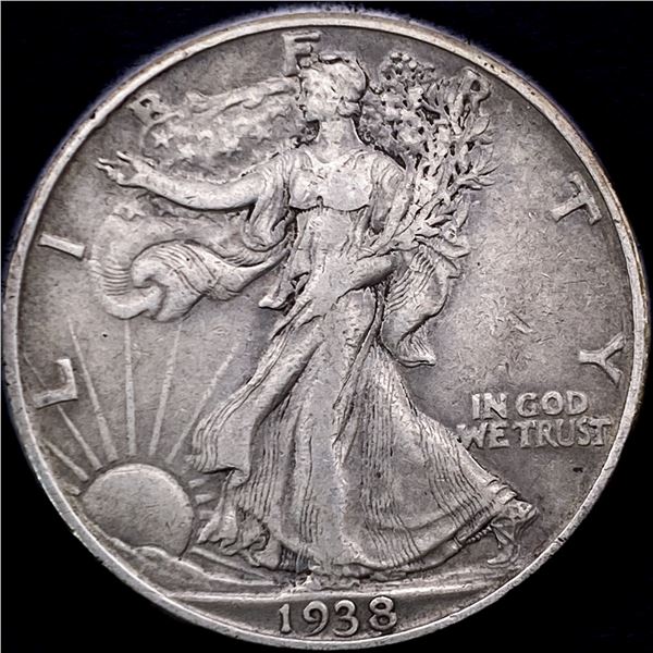 1938-D Silver Walking Liberty Half Dollar NEARLY UNCIRCULATED