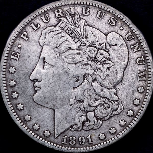 1891 Silver Morgan Dollar NEARLY UNCIRCULATED