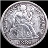 Image 1 : 1886 Seated Liberty Dime NICELY CIRCULATED