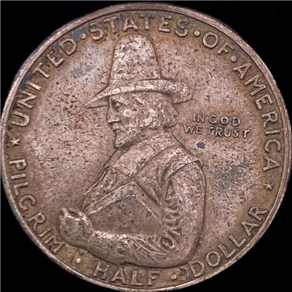 1920 Silver Pilgrim Tercentenary Half Dollar CLOSELY UNCIRCULATED