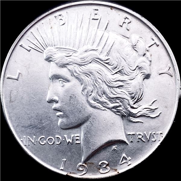 1934 Silver Peace Dollar CLOSELY UNCIRCULATED