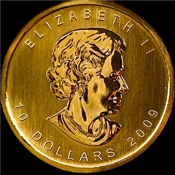2009 Gold 1/4 oz Canadian Maple Leaf SUPERB GEM BU