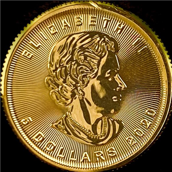 2020 1/10 oz Gold Canadian Maple Leaf SUPERB GEM BU