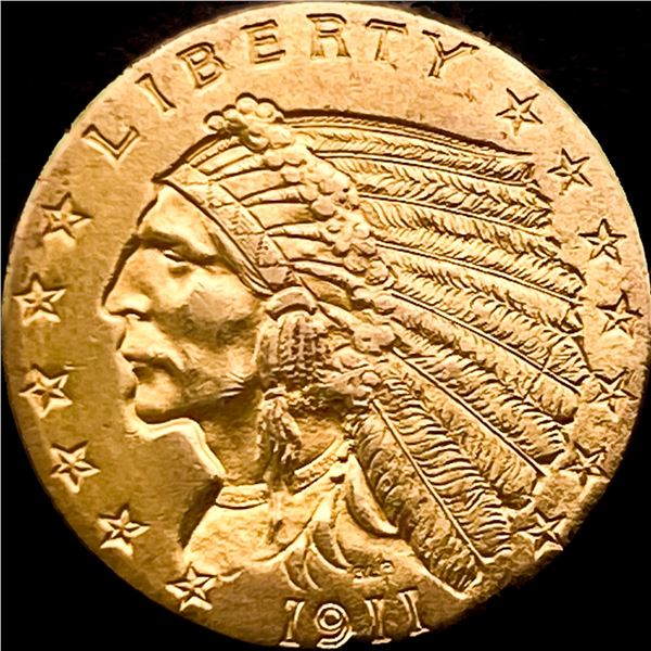 1911 Indian Head $2.5 Gold Quarter Eagle NICELY CIRCULATED
