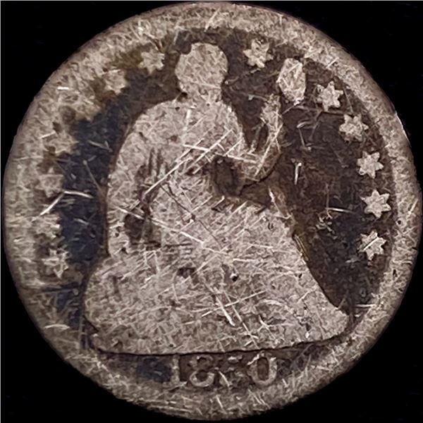 1850 Seated Liberty Half Dime CLOSELY UNCIRCULATED
