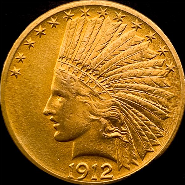 1912 Indian Head Eagle $10 Gold Coin NEARLY UNCIRCULATED