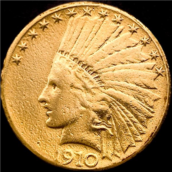 1910 Indian Head $10 Eagle Gold Coin CHOICE AU