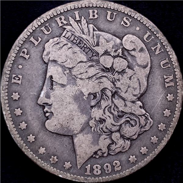 1892-O Morgan Silver Dollar ABOUT UNCIRCULATED