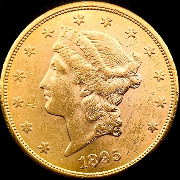 1895-S Gold $20 Liberty Head Double Eagle NEARLY UNCIRCULATED