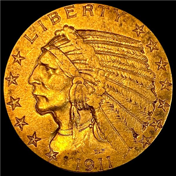 1911 Indian Head Half Eagle $5 Gold CLOSELY UNCIRCULATED