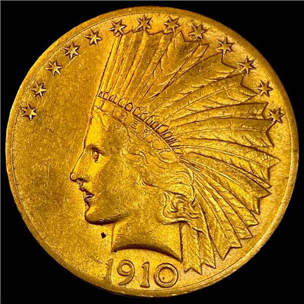 1910-S Gold $10 Indian Head Eagle CLOSELY UNCIRCULATED