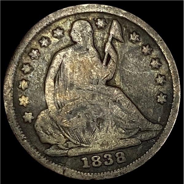 1838 Seated Liberty Half Dime NICELY CIRCULATED