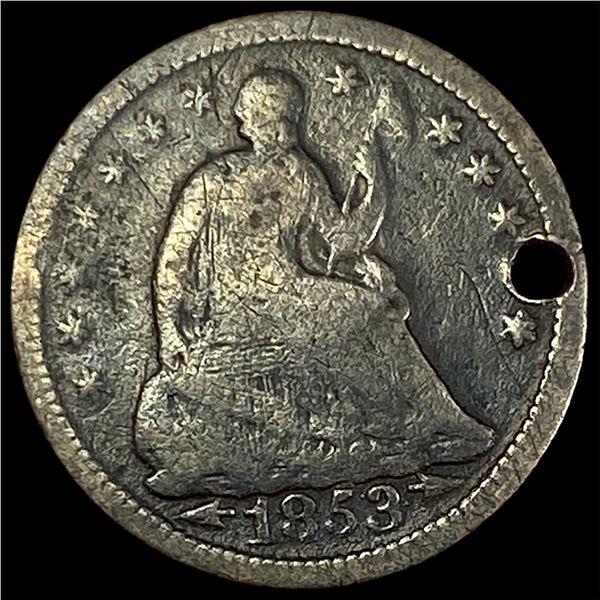 1853 Arrows Seated Liberty Half Dime NICELY CIRCULATED