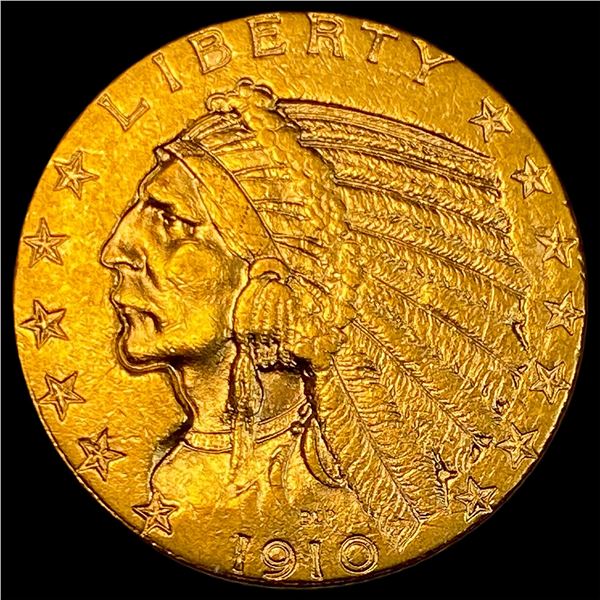 1910 Indian Head Half Eagle $5 Gold CLOSELY UNCIRCULATED