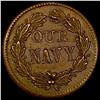 Image 2 : 1863 Civil War Token - Our Navy Copper. NEARLY UNCIRCULATED
