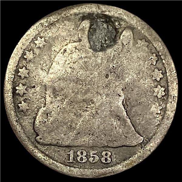 1858 Silver Half Dime NICELY CIRCULATED