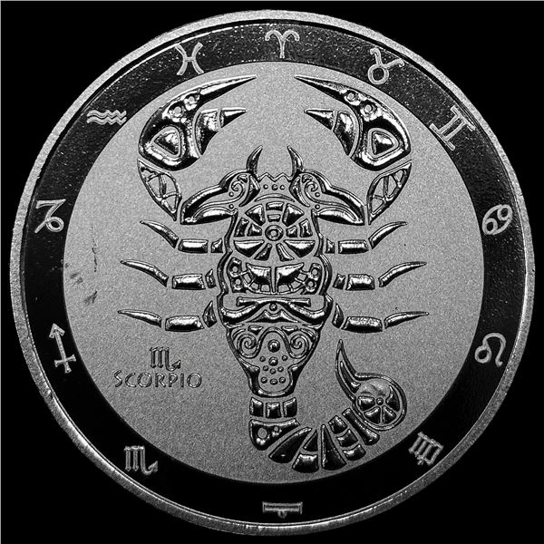 2021 Tokelau 1 oz Silver Five Dollars Scorpio GEM PROOF