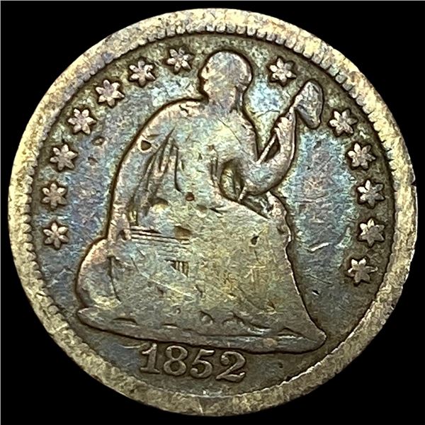 1852 Seated Liberty Half Dime NICELY CIRCULATED