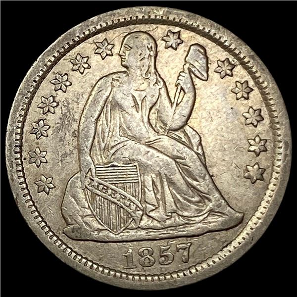 1857 Seated Liberty Dime NEARLY UNCIRCULATED
