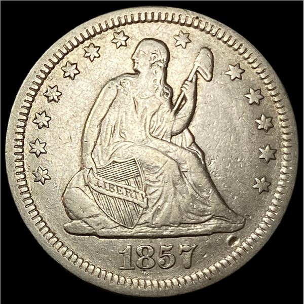 1857 Seated Liberty Quarter LIGHTLY CIRCULATED
