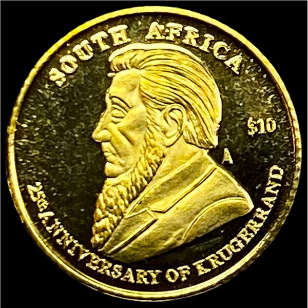 2005 Liberia Gold $10 25th Anniv. Krugerrand HIGH GRADE