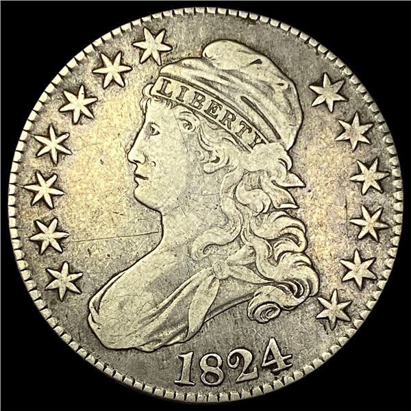 1824 Capped Bust Half Dollar LIGHTLY CIRCULATED