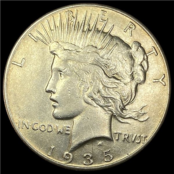 1935 Silver Peace Dollar CLOSELY UNCIRCULATED