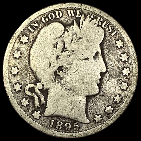 1895-S Silver Barber Half Dollar NICELY CIRCULATED