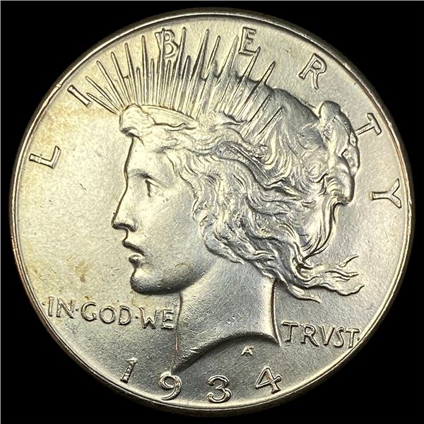 1934 Peace Silver Dollar CHOICE AU