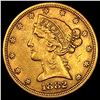 Image 1 : 1882 Liberty Head Half Eagle $5 Gold CLOSELY UNCIRCULATED