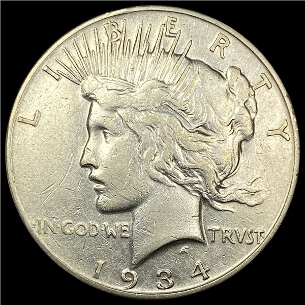 1934 Silver Peace Dollar CLOSELY UNCIRCULATED