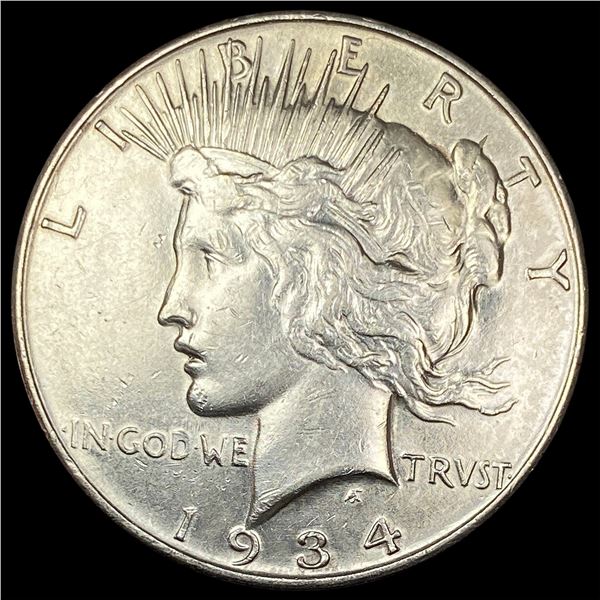 1934-D Silver Peace Dollar CHOICE AU